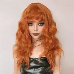 Long, curly red hair extensions for stylish and dramatic hair transformation. Perfect for fashion, cosplay, or special occasions.