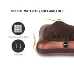 Comfortable memory foam massage pillow with breathable mesh design for optimal relaxation. Perfect for neck, back, and shoulder pain relief.