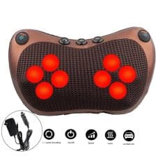 High-quality massage pillow with heated nodes for superior relaxation and pain relief. Features adjustable speed, warm function, and car dual-use for convenient at-home or on-the-go therapy.