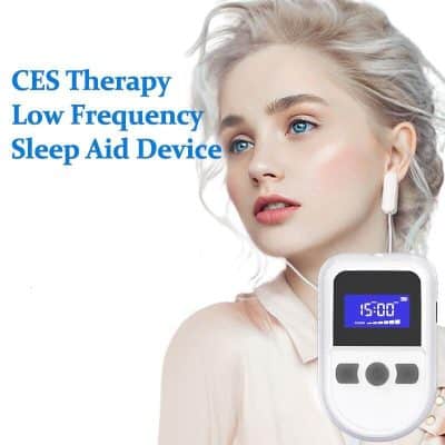 Modern CES therapy sleep aid device featuring low-frequency technology, ideal for optometrists, ophthalmologists, and sleep clinics. Enhance patient comfort with advanced sleep therapy solutions.