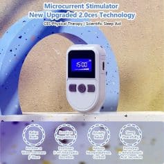 Enhanced sleep therapy device with upgraded 2.0ces technology for pain relief, emotional regulation, and improving sleep quality using CES physical therapy and scientific sleep aid methods.