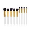 High-quality makeup brushes with soft bristles and gold accents, ideal for flawless makeup application and professional cosmetics use. Durable, stylish, and perfect for everyday or special occasion makeup.