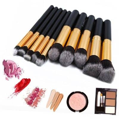 High-quality professional makeup brush set with various size brushes for face and eye makeup, perfect for daily use and special occasions.