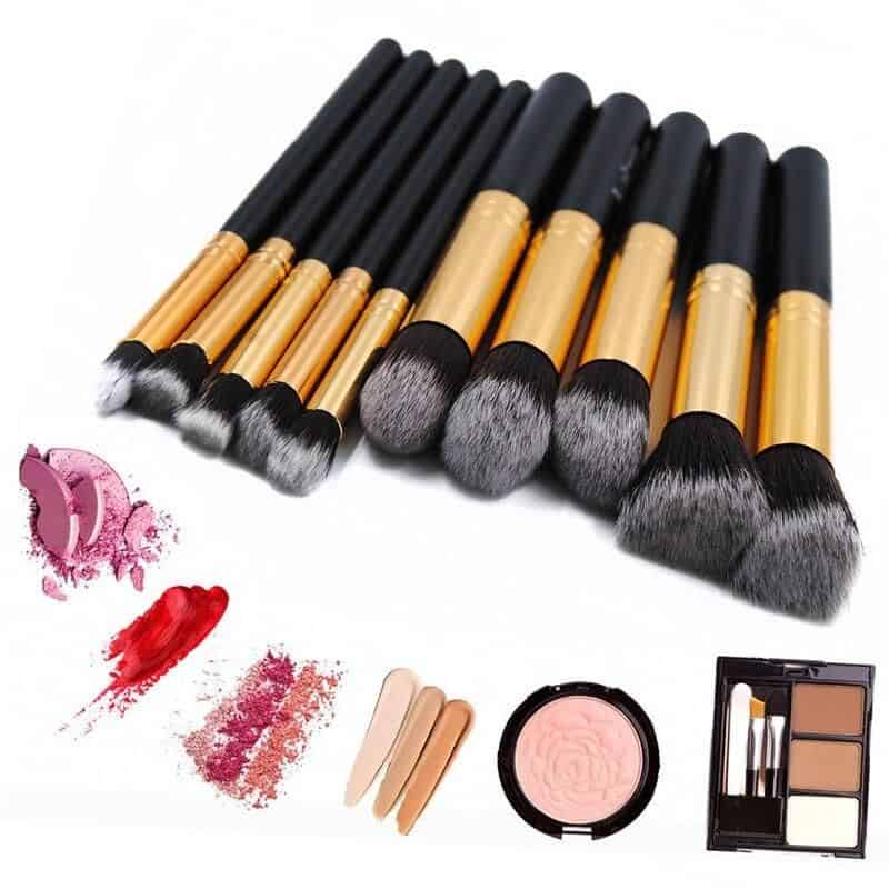 High-quality professional makeup brush set with various size brushes for face and eye makeup, perfect for daily use and special occasions.