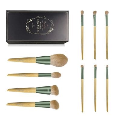 High-quality makeup brushes for flawless application, includes face and eye brushes, perfect for professional and everyday use, stylish and durable design.