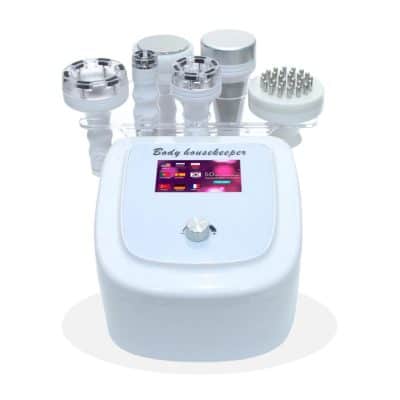Advanced skincare equipment for body treatments, featuring multiple applicators and a digital touch screen for effective body care and rejuvenation.