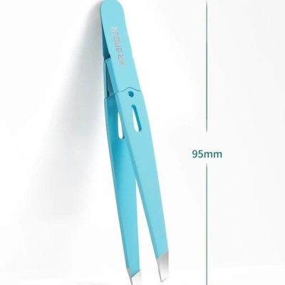 Blue precision tweezers for accurate medical and laboratory tasks, 95mm long. Perfect for delicate procedures and professional applications.