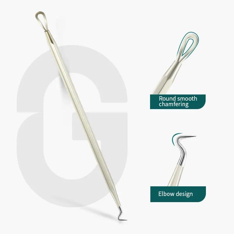 High-quality dental pick with round smooth chamfering and ergonomic elbow design, ideal for dental cleaning, plaque removal, and oral health maintenance.