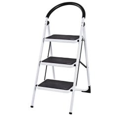 Lightweight folding step ladder for easy access and versatility, ideal for home and commercial use, with sturdy steps and safety features.