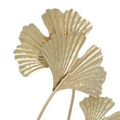 Ginkgo leaf-inspired metallic decor for beauty and style, ideal for modern interior design and aesthetic enhancement. Perfect for home, office, or spa settings.