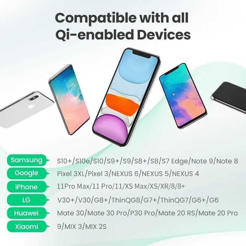 High-quality mobile devices compatible with all Qi-enabled wireless chargers.