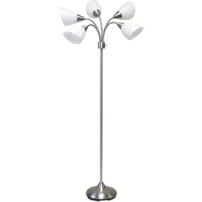 LED floor lamp with adjustable multiple white shades, perfect for living rooms, bedrooms, and offices. Enhance your space with stylish lighting and optimize your interior design.