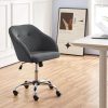 Contemporary ergonomic office chair in black with adjustable height and swivel features, ideal for home offices and professional workspaces. Stylish, comfortable, and functional design for enhanced productivity.