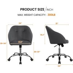 Comfortable and adjustable office chair with ergonomic design, perfect for workspaces, featuring durable construction, adjustable height, and smooth casters for mobility.