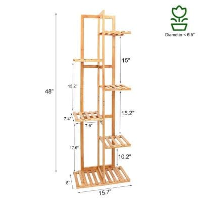 High-quality wooden multi-tier display stand with adjustable shelving for retail or home decor. Perfect for showcasing products or decorative items with stable design.