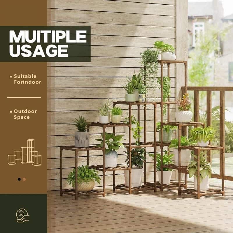 Bright indoor and outdoor plant displays for home or office decor.