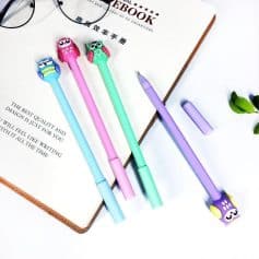 Colorful pens featuring adorable animal characters, perfect for writing, journaling, and organizing. Bright pastel shades add a fun and playful touch to your office or school supplies.