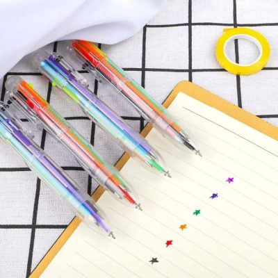 Decorative gel pens with bright rainbow ink for writing and school supplies at Monalisa Medical Store.