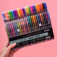 Vibrant neon color gel pens set ideal for artistic projects, note-taking, and creative designs, perfect for students, artists, and professionals who want vivid, smooth ink flow.
