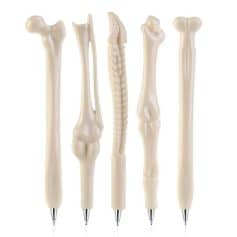 High-quality bone-shaped pens in a set, perfect for medical professionals, students, and anatomy enthusiasts. These realistic models are great for demonstrations, learning, or medical office decor.