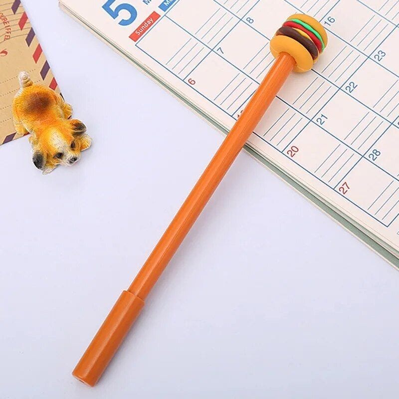 Brightly colored, fun writing pen with a rainbow design, perfect for children. Durable and easy to grip, ideal for school supplies.