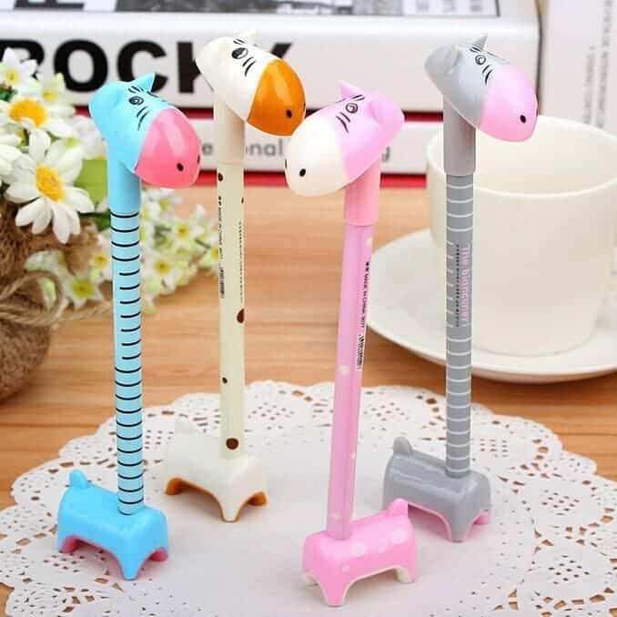 Colorful animal-shaped pens for kids, featuring cute dog and horse designs, perfect for school or office use to add fun to your writing experience.