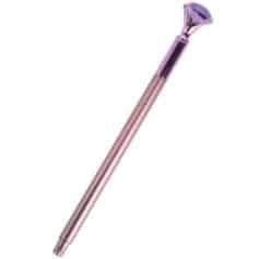 Elegant rose gold Gua sha facial massage roller with purple crystal tip, skincare tool for facial contouring and anti-aging, Monalisa Medical Store.