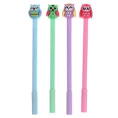 Colorful animal-shaped pens featuring adorable owl designs in blue, green, purple, and pink, perfect for school, office, or gifting. Durable and easy to write with, fun stationery for all ages.