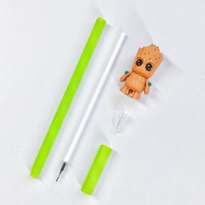 Bright green glow stick and novelty toy pen for kids and entertainment.