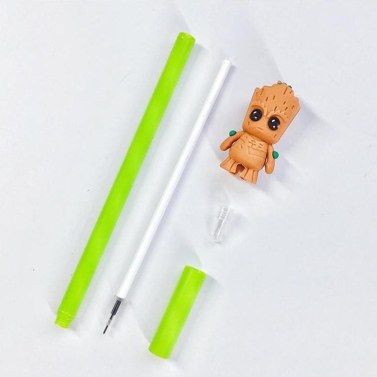 Bright green glow stick and novelty toy pen for kids and entertainment.