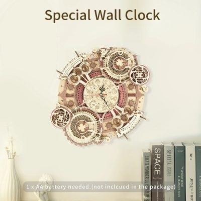 Stylish wall clock featuring detailed gear mechanisms, crafted from wood with a steampunk aesthetic, suits contemporary interiors, and provides accurate timekeeping while enhancing your space decor.