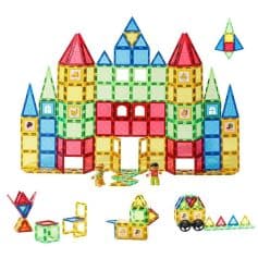 Colorful magnetic building toys for children’s creative play and educational development.