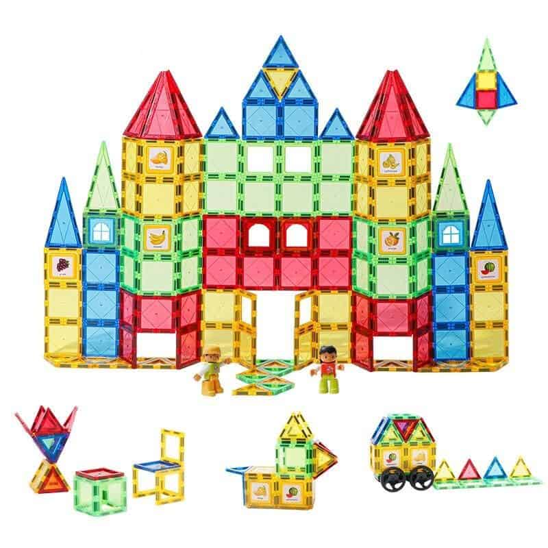 Colorful magnetic building toys for children’s creative play and educational development.