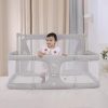 Baby playpen with breathable mesh sides and secure locking mechanism, ideal for safe and fun playtime. Perfect for toddlers to explore while maintaining safety and comfort.