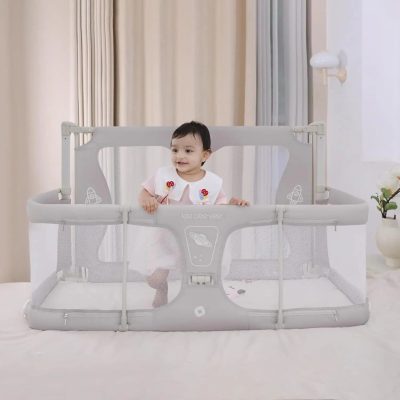 Baby playpen with breathable mesh sides and secure locking mechanism, ideal for safe and fun playtime. Perfect for toddlers to explore while maintaining safety and comfort.