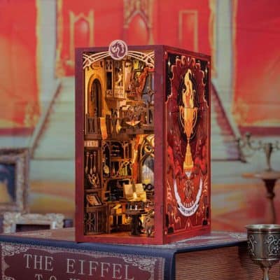 Vibrant miniature theater showcasing detailed handcrafted art and traditional Indian motifs, perfect for collectors and decor enthusiasts at Monalisa Medical.