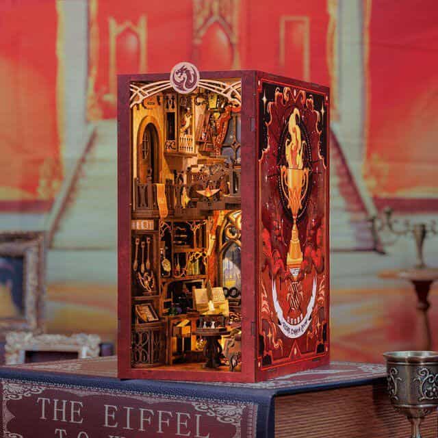 Vibrant miniature theater showcasing detailed handcrafted art and traditional Indian motifs, perfect for collectors and decor enthusiasts at Monalisa Medical.