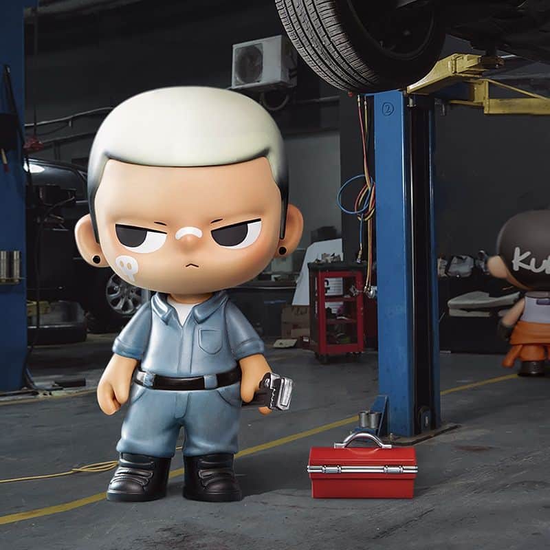 Stylish collectible figurine with cool eyewear, perfect for décor or as a gift, showcasing trendy fashion accessories and modern design for eye accessory enthusiasts.