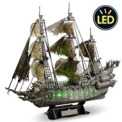 Detailed pirate ship night light with LED lights, perfect for nautical themed decor and children’s bedrooms. Creates a captivating maritime ambiance with realistic sails and intricate design.