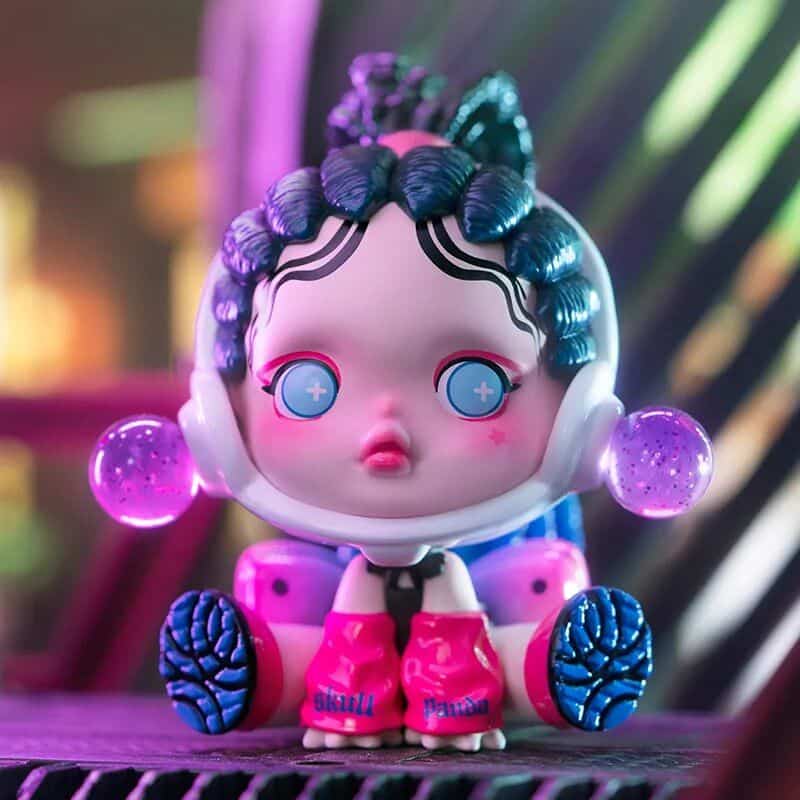 Cute collectible doll with LED light headphones, detailed hairstyle, and trendy clothing, perfect for kids and collectors. Bright, colorful, and eye-catching, ideal for decorative displays and playful decor.