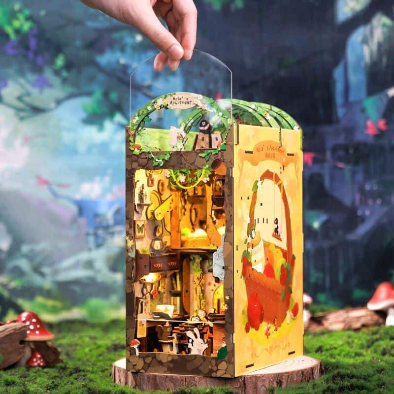 Handmade Christmas LED Advent Calendar with Cute Decorations.