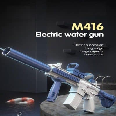 High-capacity, long-range electric water gun suitable for outdoor fun and water battles. Features easy operation, durability, and electric succession for extended use during hot weather.