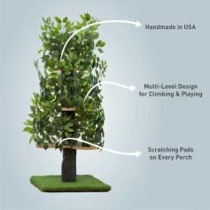 Handmade in USA multi-level kids climbing tree.