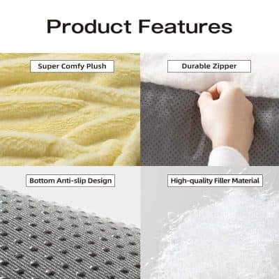 Ergonomic memory foam pillow with breathable cover, durable zipper, anti-slip bottom, and high-quality filler for optimal sleep support. Perfect for enhancing rest and reducing discomfort.