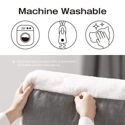 Durable, removable washable pillow cover for easy cleaning. Keeps your linens hygienic and fresh with minimal effort. Suitable for various mattress or pillow types.