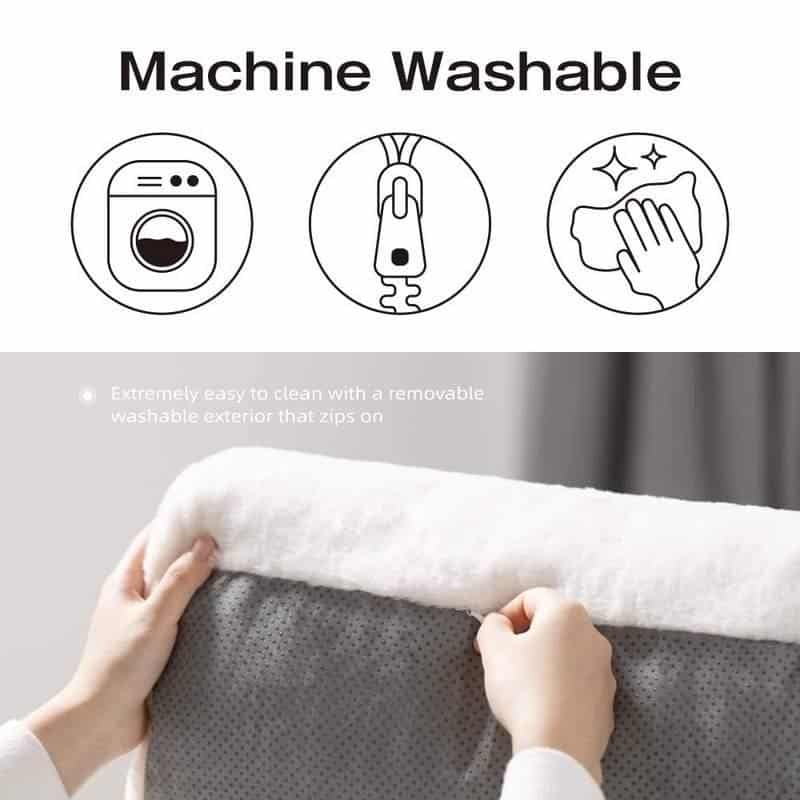 Durable, removable washable pillow cover for easy cleaning. Keeps your linens hygienic and fresh with minimal effort. Suitable for various mattress or pillow types.