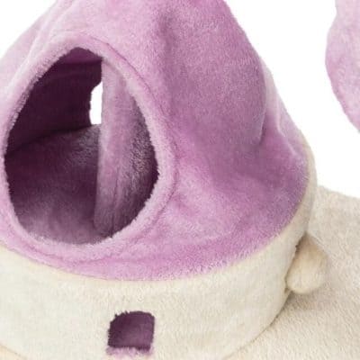 Soft plush pet bed for cats and small dogs, providing comfort and warmth. Perfect for homes seeking stylish, comfortable pet accessories to enhance pet well-being.