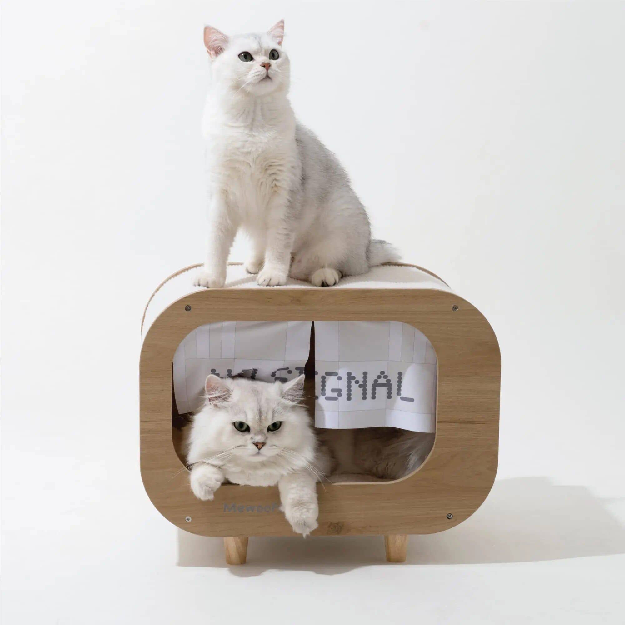 High-quality cat furniture with stylish wooden design, perfect for your cats' play and rest areas, available at Monalisa Store for pet owners seeking comfort and style.