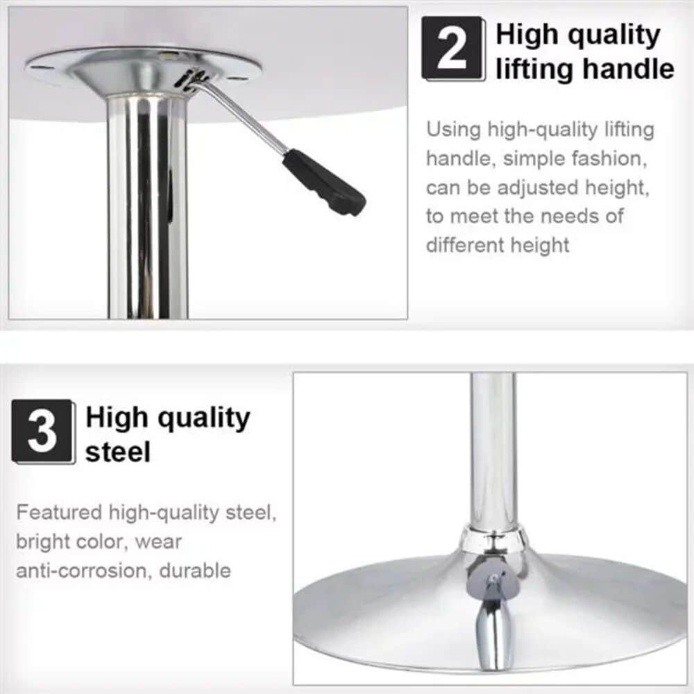High-quality steel adjustable lift handle for ergonomic comfort and durable support, suitable for salon or medical clinic furniture.