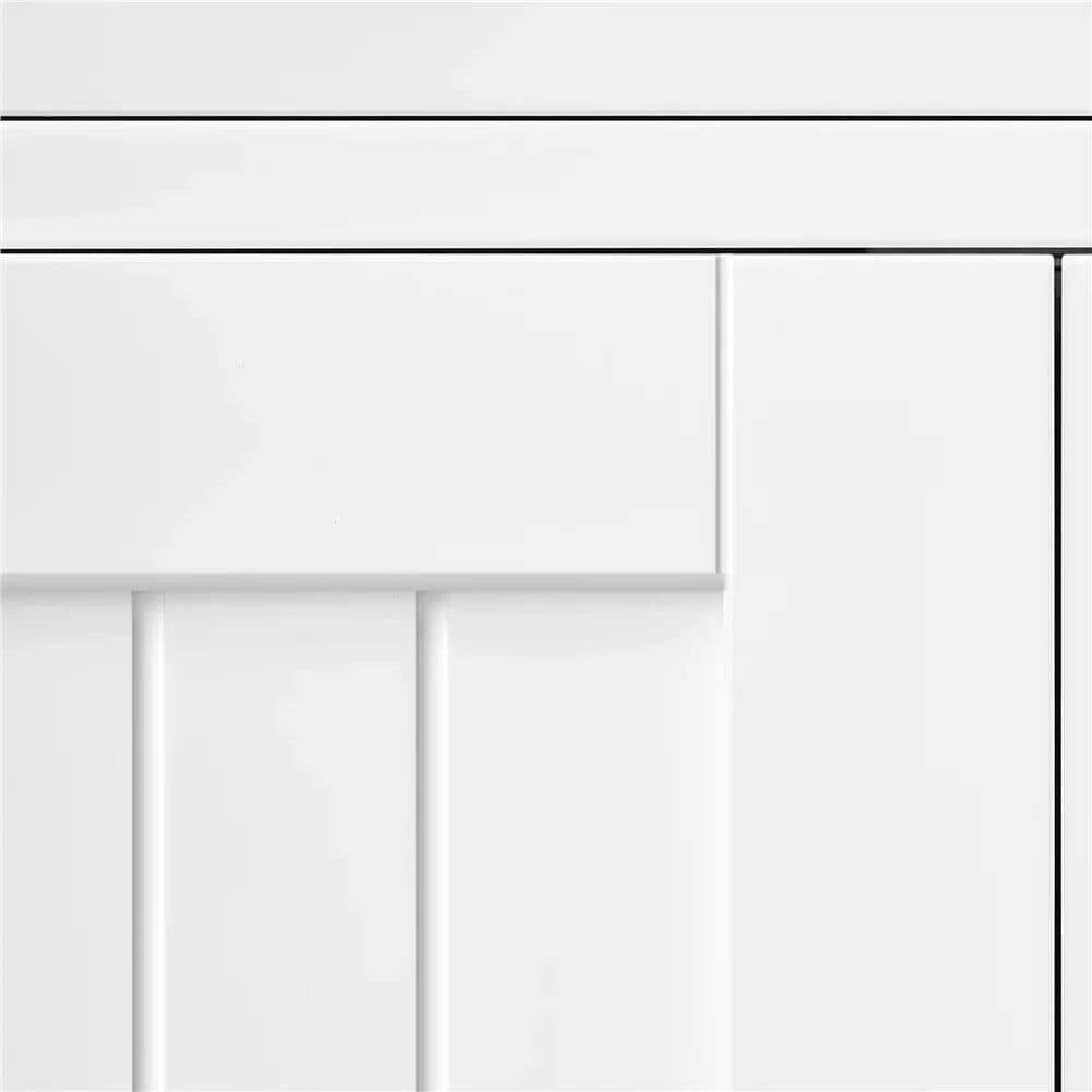 Highly detailed white storage cabinet with sleek design, perfect for clinics or medical offices, offering organized storage solutions for optometry and healthcare equipment.
